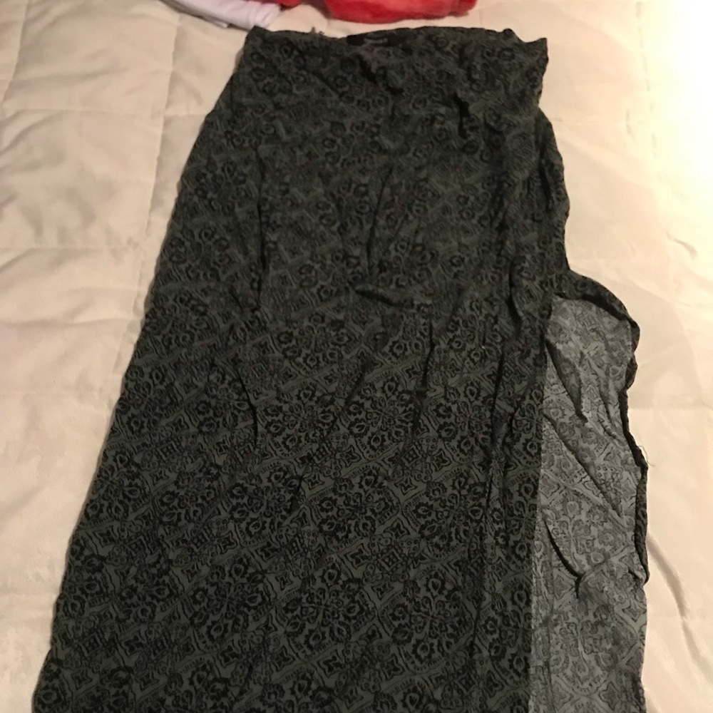 Floor length summer skirt with slit
